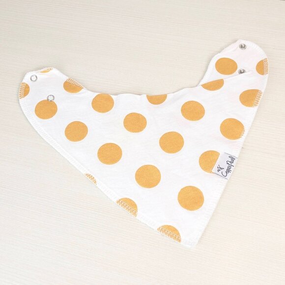 Copper Pearl Bib Set – 3 Peach, Floral, Polka Dot Prints - Picture 6 of 6